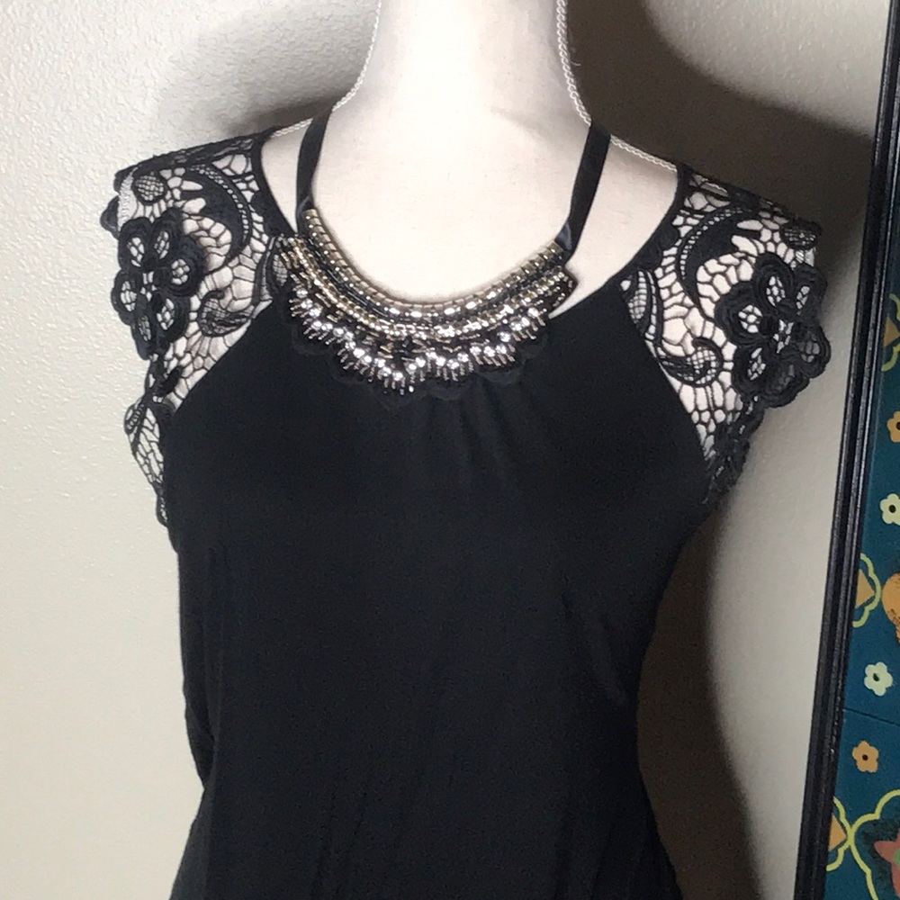 H&M Romantic Black Lace Summer Top